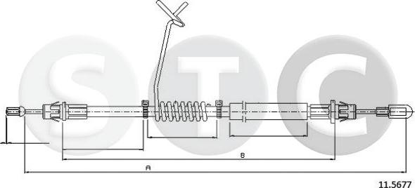 STC T481866 - Тросик, cтояночный тормоз avtokuzovplus.com.ua