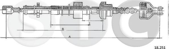 STC T481965 - Трос, управління зчепленням autocars.com.ua