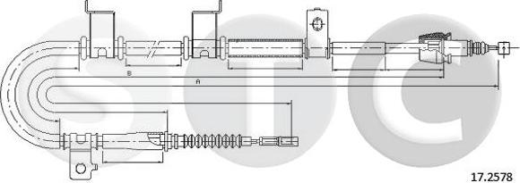 STC T482007 - Тросик, cтояночный тормоз avtokuzovplus.com.ua