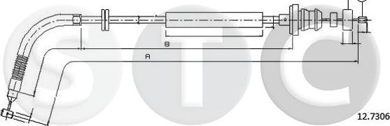 STC T482128 - Тросик газу autocars.com.ua