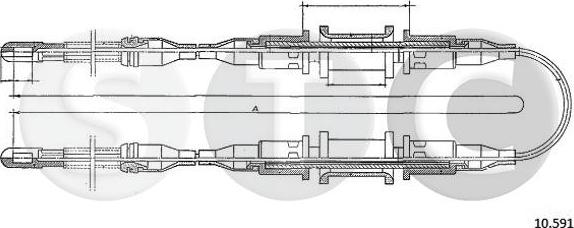 STC T482461 - Трос, гальмівна система autocars.com.ua