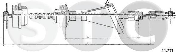 STC T482687 - Трос, управління зчепленням autocars.com.ua