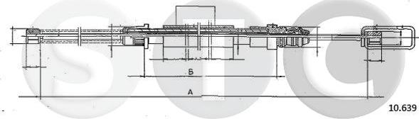 STC T482794 - Трос, гальмівна система autocars.com.ua