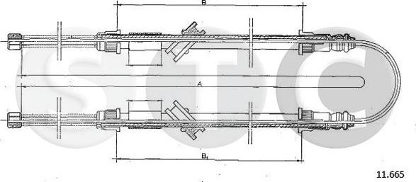 STC T483006 - Трос, гальмівна система autocars.com.ua