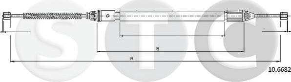 STC T483071 - Трос, гальмівна система autocars.com.ua