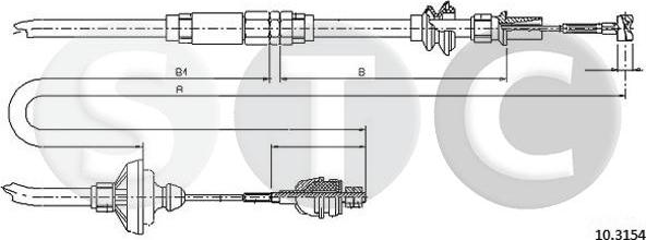 STC T483231 - Трос, управління зчепленням autocars.com.ua