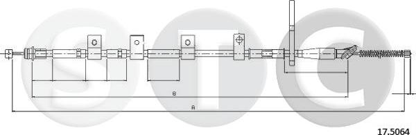 STC T483360 - Трос, гальмівна система autocars.com.ua