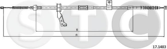 STC T483527 - Тросик, cтояночный тормоз avtokuzovplus.com.ua