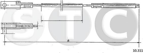 STC T483614 - Трос, управление сцеплением avtokuzovplus.com.ua