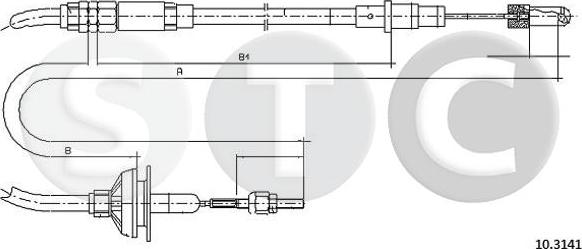 STC T483633 - Трос, управління зчепленням autocars.com.ua