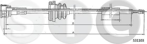 STC T483648 - Тросик спідометра autocars.com.ua