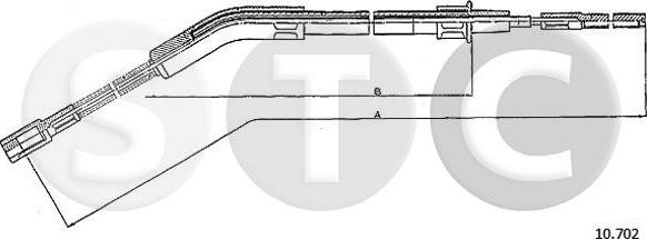 STC T483695 - Тросик, cтояночный тормоз avtokuzovplus.com.ua