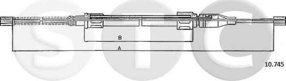 STC T483717 - Трос, гальмівна система autocars.com.ua