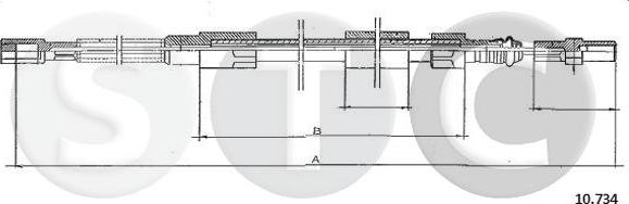 STC T483725 - Тросик, cтояночный тормоз avtokuzovplus.com.ua