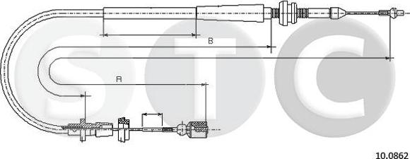 STC T483824 - Тросик газу autocars.com.ua