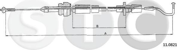 STC T483827 - Тросик газу autocars.com.ua