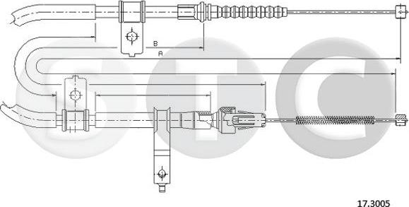 STC T483868 - Трос, гальмівна система autocars.com.ua