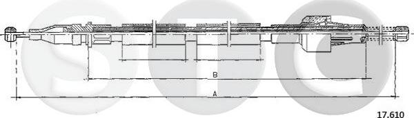 STC T483920 - Трос, гальмівна система autocars.com.ua