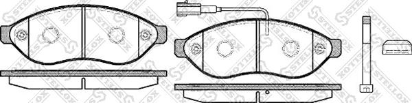 Stellox 001 091B-SX - Тормозные колодки, дисковые, комплект autodnr.net