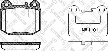 Stellox 025 040B-SX - Гальмівні колодки, дискові гальма autocars.com.ua