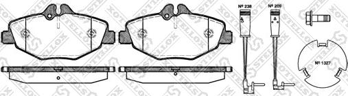 Stellox 1001 002L-SX - Гальмівні колодки, дискові гальма autocars.com.ua