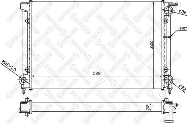 Stellox 10-25000-SX - Радіатор, охолодження двигуна autocars.com.ua