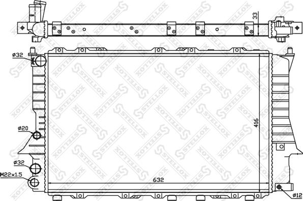 Stellox 10-25018-SX - Радиатор, охлаждение двигателя avtokuzovplus.com.ua