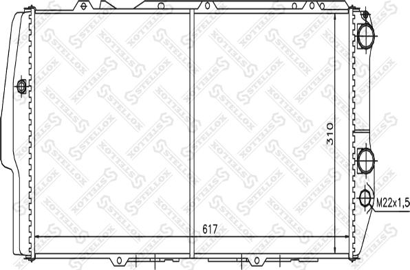 Stellox 10-25019-SX - Радіатор, охолодження двигуна autocars.com.ua