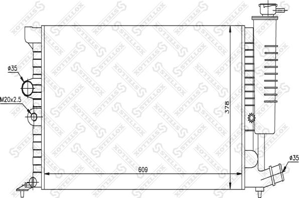 Stellox 10-25029-SX - Радіатор, охолодження двигуна autocars.com.ua