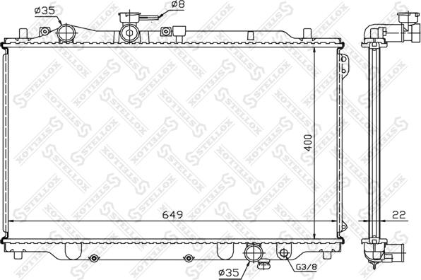 Stellox 10-25034-SX - Радіатор, охолодження двигуна autocars.com.ua