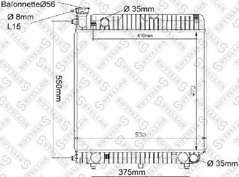 Stellox 10-25035-SX - Радіатор, охолодження двигуна autocars.com.ua