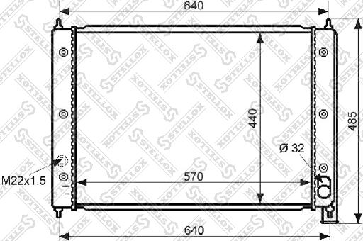 Stellox 10-25042-SX - Радіатор, охолодження двигуна autocars.com.ua