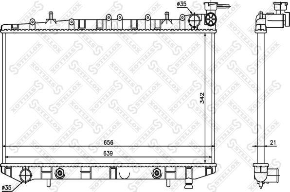 Stellox 10-25045-SX - Радіатор, охолодження двигуна autocars.com.ua