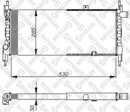 Stellox 10-25048-SX - Радіатор, охолодження двигуна autocars.com.ua