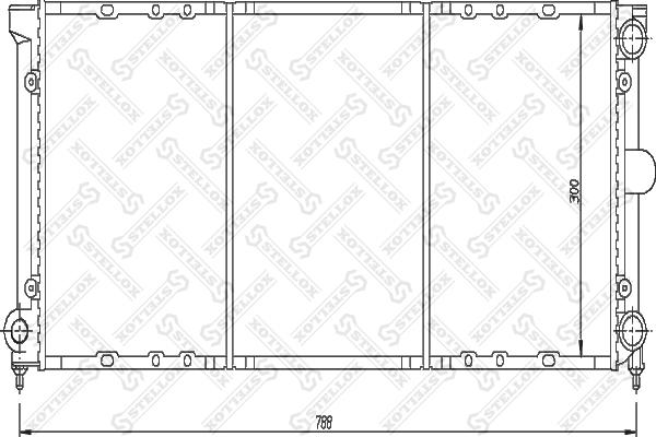 Stellox 10-25052-SX - Радіатор, охолодження двигуна autocars.com.ua