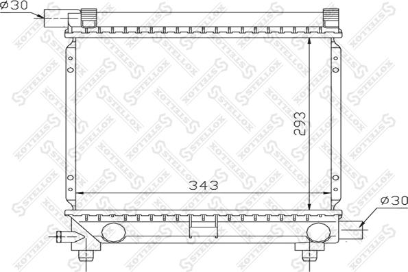 Stellox 10-25057-SX - Радиатор, охлаждение двигателя avtokuzovplus.com.ua