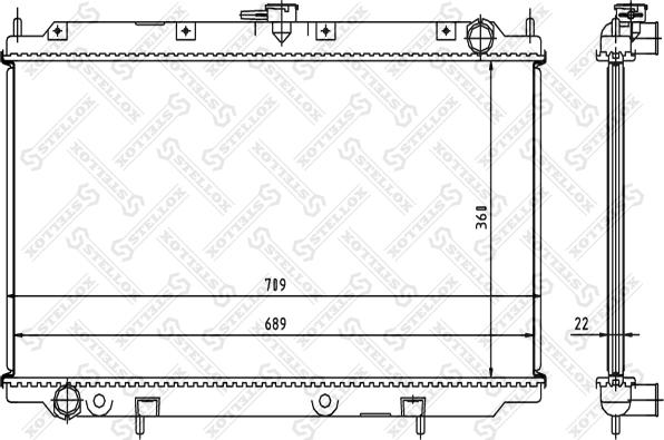 Stellox 10-25058-SX - Радіатор, охолодження двигуна autocars.com.ua