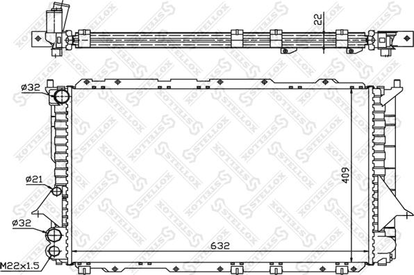 Stellox 10-25081-SX - Радиатор, охлаждение двигателя avtokuzovplus.com.ua