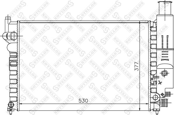 Stellox 10-25083-SX - Радіатор, охолодження двигуна autocars.com.ua