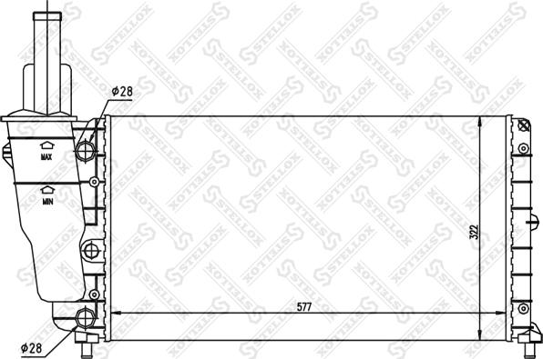 Stellox 10-25084-SX - Радиатор, охлаждение двигателя avtokuzovplus.com.ua