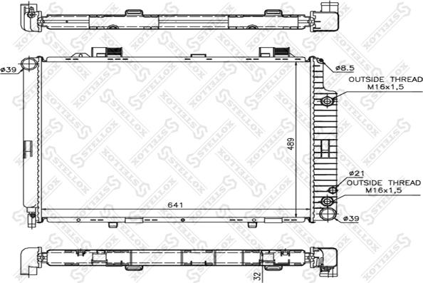 Stellox 10-25093-SX - Радиатор, охлаждение двигателя avtokuzovplus.com.ua