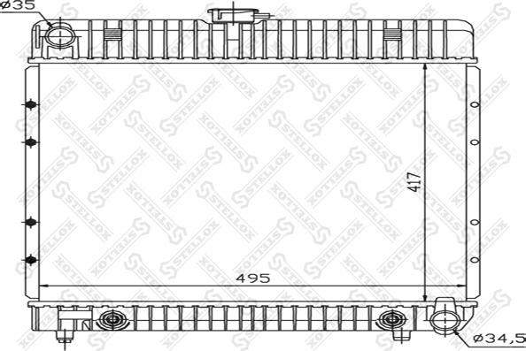 Stellox 10-25094-SX - Радіатор, охолодження двигуна autocars.com.ua