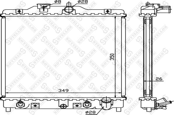 Stellox 10-25103-SX - Радиатор, охлаждение двигателя avtokuzovplus.com.ua