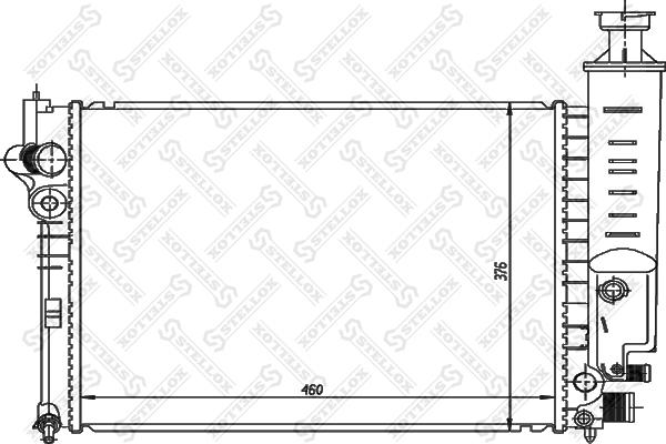 Stellox 10-25104-SX - Радіатор, охолодження двигуна autocars.com.ua