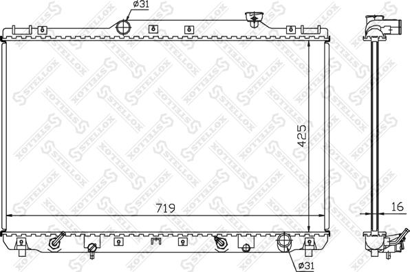 Stellox 10-25111-SX - Радіатор, охолодження двигуна autocars.com.ua