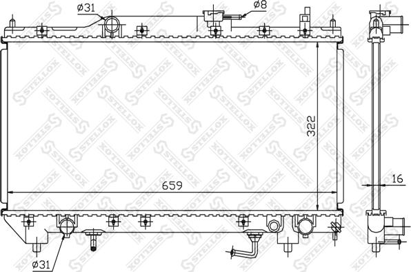 Stellox 10-25112-SX - Радиатор, охлаждение двигателя avtokuzovplus.com.ua