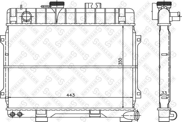 Stellox 10-25117-SX - Радіатор, охолодження двигуна autocars.com.ua