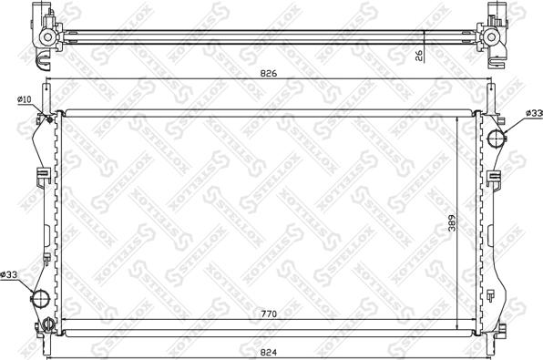 Stellox 10-25131-SX - Радиатор, охлаждение двигателя avtokuzovplus.com.ua