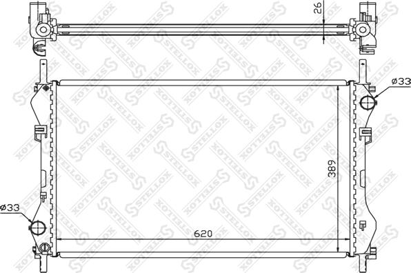 STELLOX 10-25132-SX - Радиатор, охлаждение двигателя avtokuzovplus.com.ua