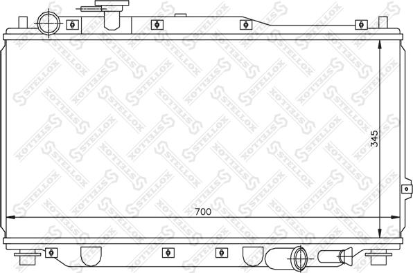 Stellox 10-25135-SX - Радіатор, охолодження двигуна autocars.com.ua